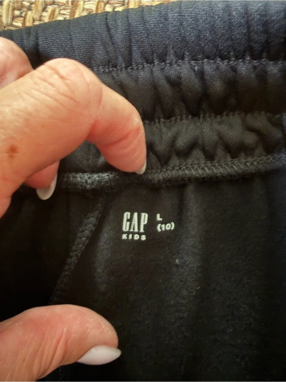 Gap Kids Black Snap-Detail Athletic Pants
